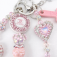 Blush CC bag charm/keychain