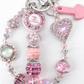 Blush CC bag charm/keychain